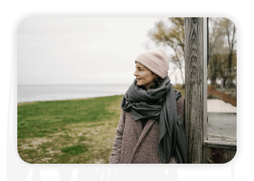 Woman looking out